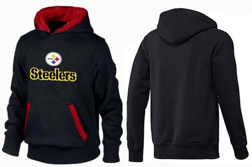 NFL Men's Nike Pittsburgh Steelers Authentic Logo Pullover Hoodie - Black/Red